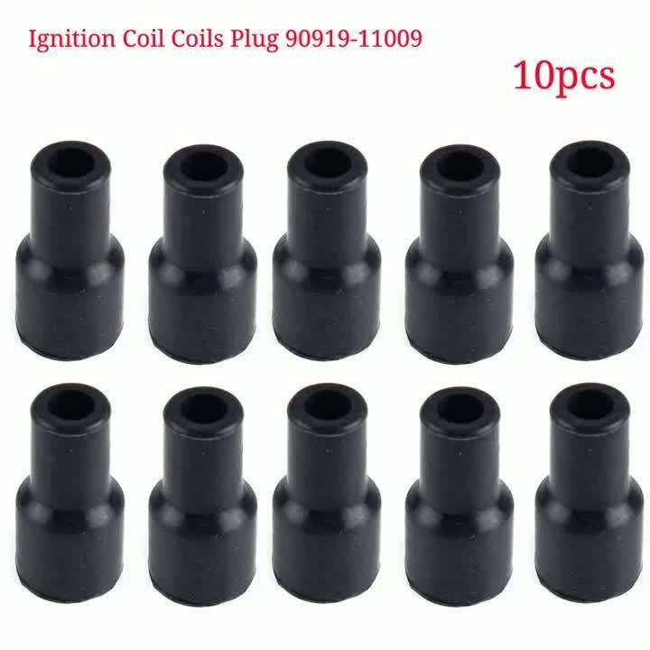 10Pc Spark Plugs Cap Connector Ignition Coil Coils Plug Tip Cover Ruer