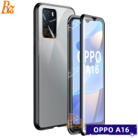 สำหรับ OPPO A16แม่เหล็ก360 + สองด้านกระจกเทมเปอร์สำหรับ OPPO A16 2021กันชนโลหะกรณี