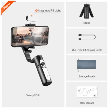 hohem iSteady M6 Kit 3- Smartphone Gimbal Stabilizer with Tripod, Portable  and Foldable for video recording 