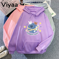 Viyaa เสื้อฮู้ด เสื้อแขนยาวอบอุ่น หลวมและสบาย สไตล์ สบายๆ ทันสมัย สบาย WWY2392Z6H 38Z230923