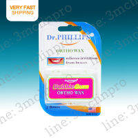 ถูกสุด Dr. Phillips ortho wax BubbleGum flavor 2 box/pack สำหรับคนจัดฟันแพ็คคู่ (กลิ่นบับเบิ้ลกัม)