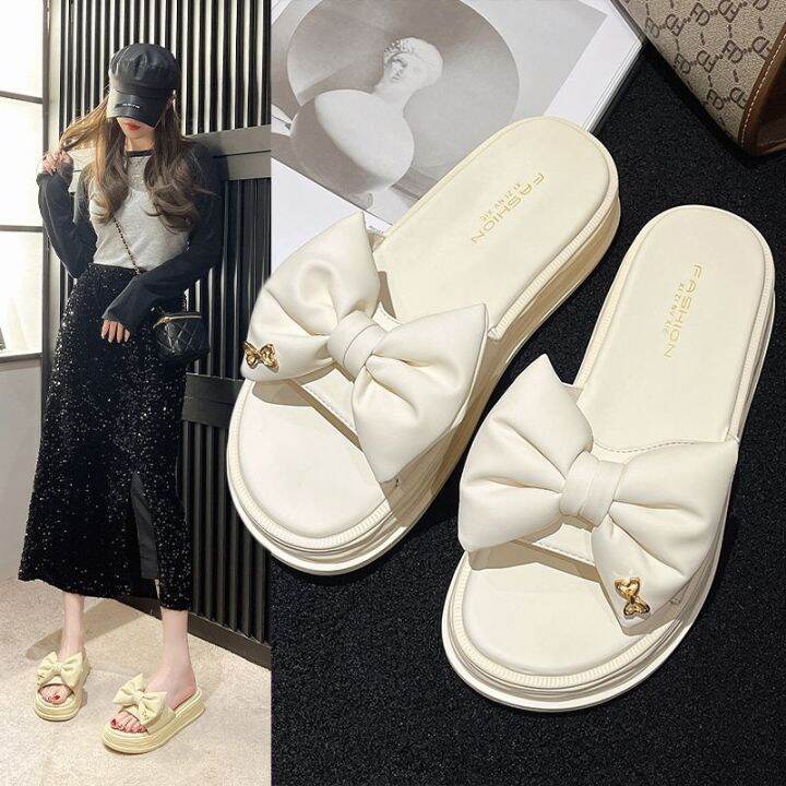 hot-sale-style-slippers-womens-summer-outer-2023-new-fashion-net-red-bow-out-thick-bottom-seaside-sandals