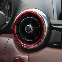 Accessories Car AC Air Outlet Conditioning Cover Ring Vent Decoration Trim For Mazda MX5 mazda 2 CX3 MX-5 RF ND