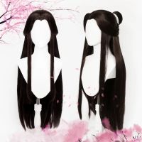 Xie Lian วิกผมอะนิเมะสวรรค์อย่างเป็นทางการ S Blessing คอสเพลย์ผมสีดำ Tian Guan Ci Fu Hanfu ผู้ชาย Wigs ฮาโลวีน Props คอสเพลย์วิกผม