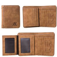 ；’；‘、。 10 Hengsheng Mens  Wallet Multi-Card Slot European American Wallet Short Fashion Nubuck Leather Wallet Retro Three-Fold