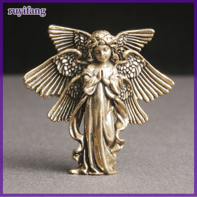 ruyifang ทองแดงหกปีกเทวดาพระเจ้ารักกามเทพรูปปั้นเครื่องประดับขนาดเล็ก Angel figurines ตกแต่งโต๊ะตกแต่งบ้านอุปกรณ์เสริม