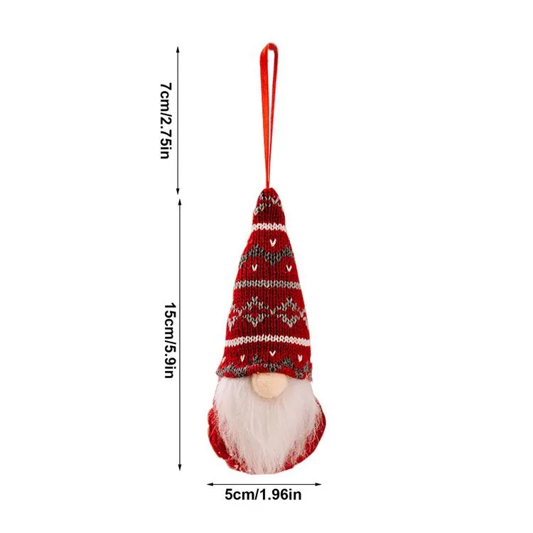 Gnomes Christmas Tree Ornaments Plush Christmas Gnomes Decorations ...