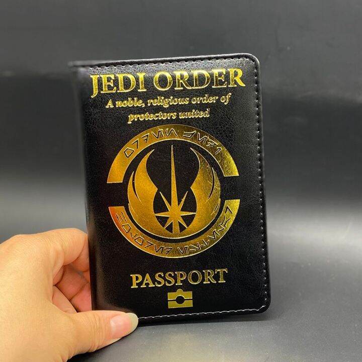 ซองใส่หนังสือเดินทาง-ปกหนังสือเดินทาง-jedi-เคสโลโก้สัญลักษณ์สำหรับพาสปอร์ตหนัง-pu-แฟชั่นหนัง-dompet-travel-ผู้ชายผู้หญิงซองใส่หนังสือเดินทาง