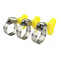 5 PCS Pipe Clamp 304 Stainless Steel Hose Clamp With Plastic Butterfly Handle Throat Hoop