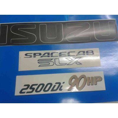 สติ๊กเกอร์ดั้งเดิมของรถ ติดท้าย ISUZU SPACECAB SLX 2500Di 90HP ติดรถ แต่งรถ อีซูซุ sticker สวย งานดี หายาก ติดท้ายรถ