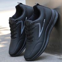 COD ۩☬ The Outline Shop27dgsd6gfd Men s shoes trendy shoes waterproof non-slip leather sneakers men s black breathable casual shoes soft bottom running sh