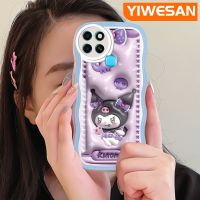 YIWESAN เคสสำหรับ Infinix Smart 6 Plus Smart 6 Plus Smart 7 3D การ์ตูนน่ารัก Kuromi เคสโทรศัพท์แบบใสสีสันสดใสป้องกันเลนส์กล้องซิลิโคนกล่องกันกระแทกเคสนิ่มโปร่งใส