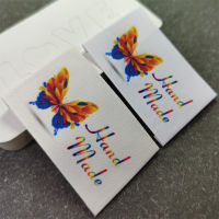 50PCS Custom Logo Ribbon Screen Printed Cheap Care Satin Labels for Baby Cloth Cotton Sew Tags Cloth Labels