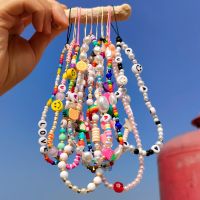 【CW】๑  Fashion Clay Beads Cellphone Chain Anti-Lost Ropes for Cases Jewelry Wholesale