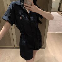 [FREE SHIPPING] Fashion Loose Embroidered Letter One Piece Shorts