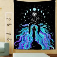 Indian girl tapestry mandala bohemian decoration lace hippie witchcraft divination custom your pattern