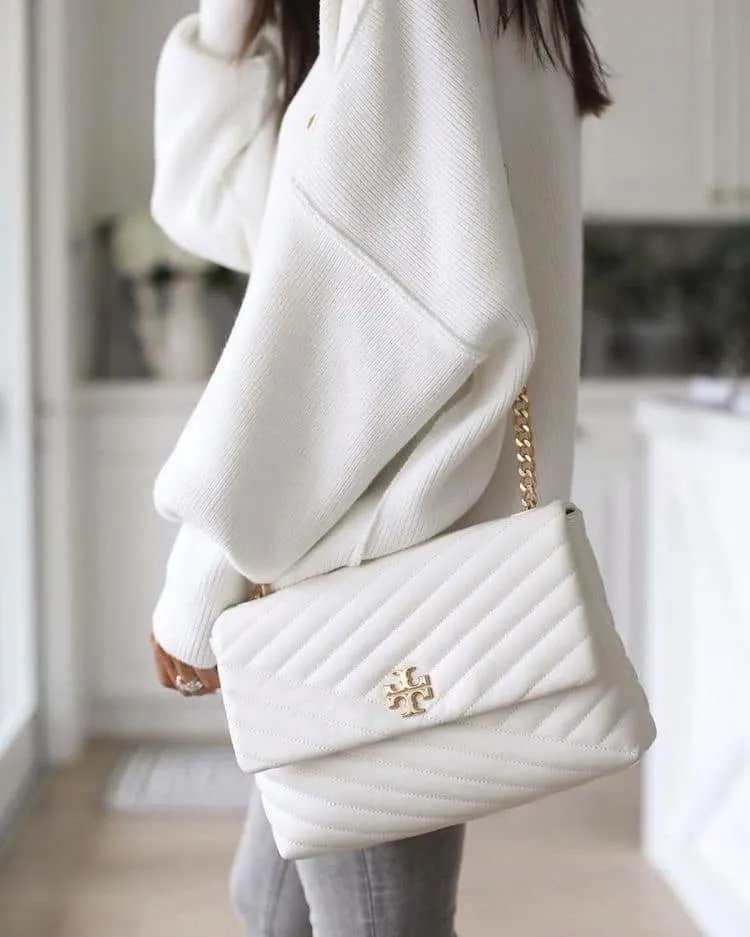 Original .Y. . Kira Chevron Quilted White Shoulder Bag |  Lazada PH