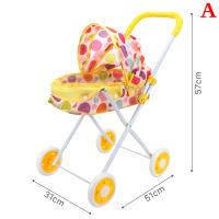 Baby Stroller Infant Carriage Hardcore Trolley Toy for Simulation Doll Accessory