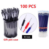 100 units batch 0.5mm blue gel pens, gel pens and rechargeable stationery, office and school supplies, gift pencil boxes