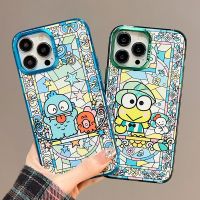 เคสโทรศัพท์มือถือการ์ตูน Keroppi และ Hanyodon ที่น่ารักสำหรับ15 Pro Max 14 Pro Max 13 Pro Max ฝาหลังซิลิโคนแบบนิ่มสำหรับ iPhone 12 Pro Max 11