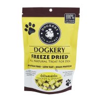 GOP ขนมสุนัข DOGKERY ฟรีซดราย เนื้อไก่ผสมผักโขม ขนมสุนัข บำรุงระบบลำไส้และขับถ่าย ทานได้แม้สุนัขแพ้ง่าย (30g) ขนมหมา ขนมสัตว์เลี้ยง