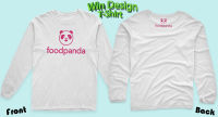 เสื้อยืดFOOD PANDAแขนยาว   ผ้าคอตตอน100% ผ้าหนานุ่ม