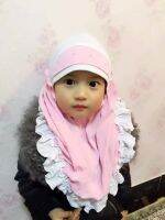 【YF】 Fashion childrens scarf cap high quality Turkish muslim inner hijab for kids flower headwear girls caps 7 colors