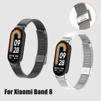 Dla Xiaomi Mi Band 8 pasek ze stali nierdzewnej metalowa klamra bransoletka Milanese zamienna bransoletka na xami Watch Band8 akcesoria