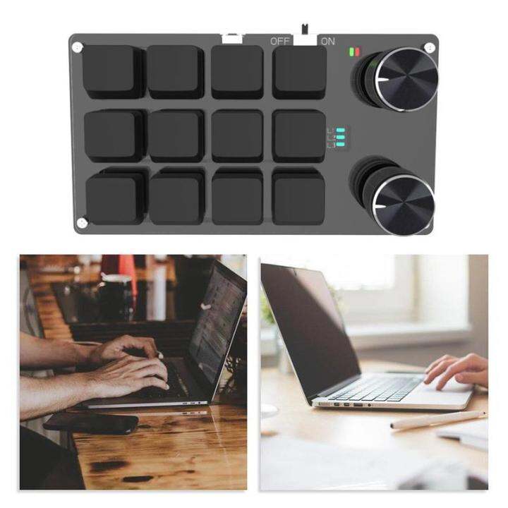 2023NEW Bluetooth USB Custom 12 Keys Keyboard Volume Knob Programming