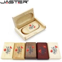 【CW】 JASTER คุณภาพสูงไม้โลโก้แกะสลักไม้ USB แฟลชไดรฟ์4GB 8GB 16GB 32GB 64GB งานแต่งงานของขวัญหน่วยความจำแฟลชการ์ดไดร์ฟปากกา