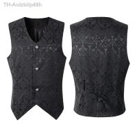 Aolzbiip49h ผู้ชาย Top Steampunk เสื้อกั๊ก Gothic สุภาพบุรุษเสื้อกั๊ก