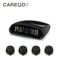 CAREUD T802-WF ระบบตรวจสอบความดันลมยางรถยนต์ + 4 เซ็นเซอร์ภายนอก USB / พลังงานแสงอาทิตย์