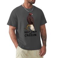 Keep Calm And Carrion (Black Text) T-Shirt Cute Tops Kawaii Clothes T Shirts For Men Pack