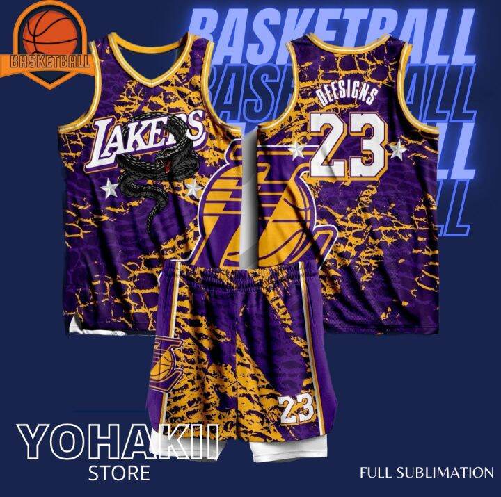 BASKETBALL JERSEY LAKERS 46 FREE CUSTOMIZE NAME AND NUMBER ONLY BEWARE