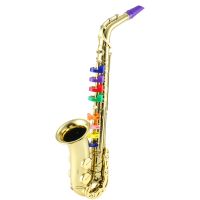 Saxophone 8 Colored Keys Simulation Toy Props Play Mini Musical for Children Party Birthday Toy
