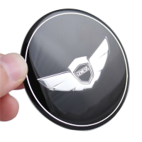 4x Black 60mm Car Wheel Center Hub Cap 3D Emblem Sticker for Genesis Coupe