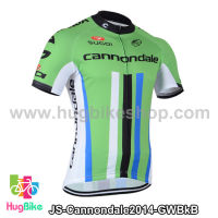 เสื้อจักรยานแขนสั้นทีม Cannondale 2014 เขียวขาวดำฟ้า