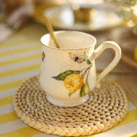 Violet Flamingo Lemon Butterfly Tea Set ชุดน้ำชาลายลูกเลมอนสลักลาย