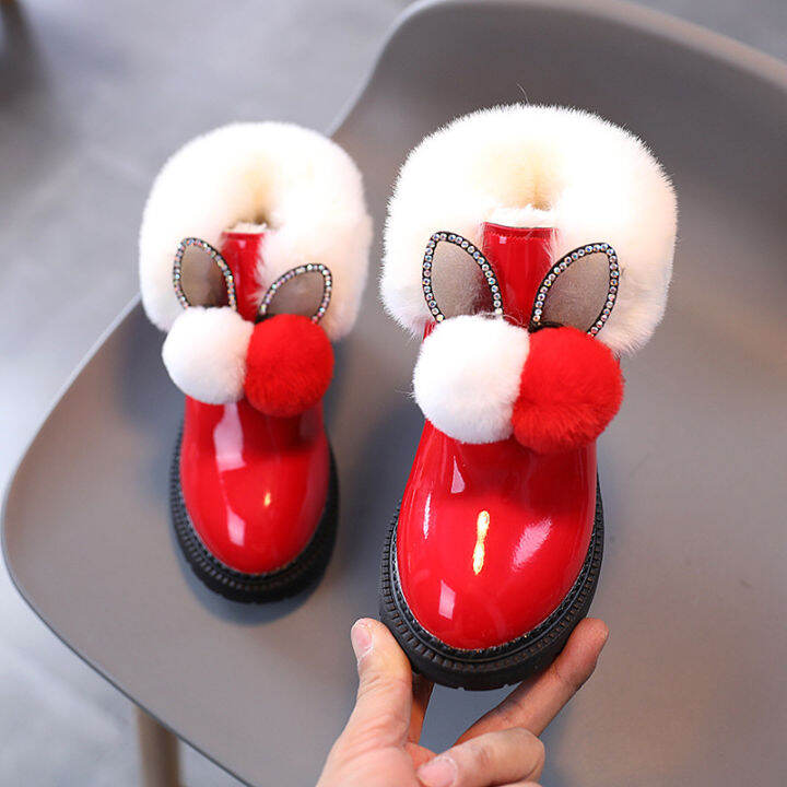 winter-new-child-snow-boots-fashion-sweet-round-girl-short-boots-plus-velvet-warm-children-cotton-boots