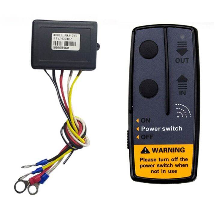 2.4G 12V24V 50Ft Digital Wireless Winches Remote Control Recovery Kit