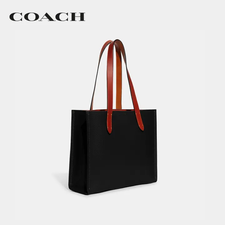 coach-กระเป๋าทรงสี่เหลี่ยมผู้ชายรุ่น-relay-tote-34-สีดำ-ch757-blk