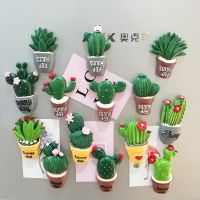 Cute Fridge Magnet Creative Resin Home Decoration for Cactus Flower Refrigerator Magnets