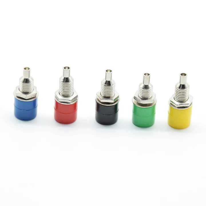 【CW】 10 Pcs 4mm Female Banana Plug Socket Connector Binding Post ...