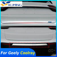 Xuming สำหรับ Geely Coolray SX11ด้านหลังกันชน Trunk Trim ด้านหลังประตูตกแต่งรถภายนอก Chrome กรอบอุปกรณ์จัดแต่งทรงผม Part 2020