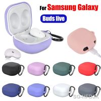 Wireless Bluetooth Headphone Protective Case For Samsung Galaxy Buds Live Earphone Shockproof Anti Lost Silicone Cover with Hook