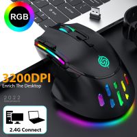 BM520 USB แบบชาร์จไฟได้2.4G เมาส์ไร้สาย RGB สีสันสดใสคอมพิวเตอร์ PC โน้ตบุ๊คแล็ปท็อป Mice เมาส์เกมเมอร์