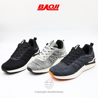 BAOJI[รุ่น BJM569] ของแท้ 100% รองเท้าวิ่ง รองเท้าผ้าใบชาย (สีดำ, เทา, แอปริคอท) ไซส์ 41-45