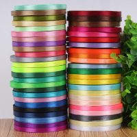 Hot 6mm 22M Single Face Satin ribbons Party Wedding Decoration Gift Wrapping Christmas DIY Material Supplies (25 Yards/roll ) Gift Wrapping  Bags