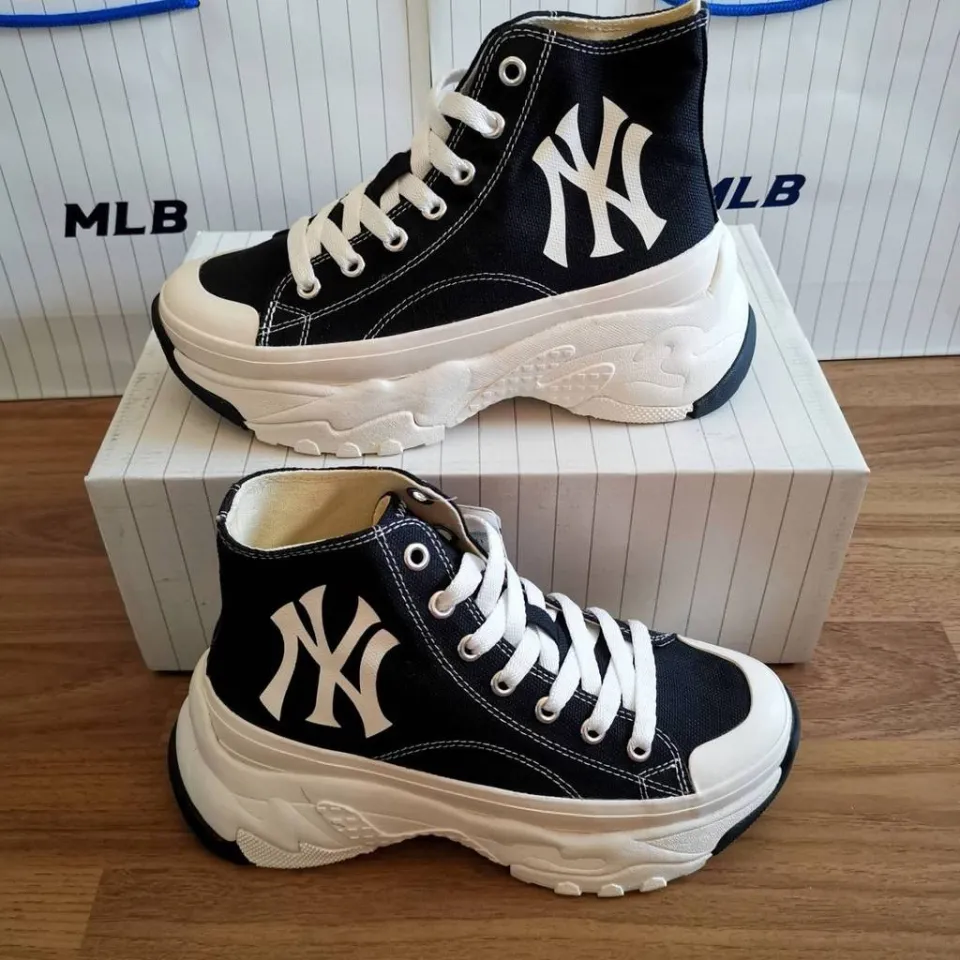 MLB Chunky High New York Yankees NY Shoes Baseball Sneakers 32SHU1111-50L  Black
