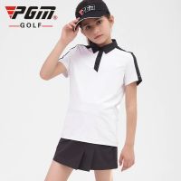 รหัสสินค้า YF412 เสื้อกอล์ฟเด็ก PGM รุ่นใหม่ ดีไซน์สวย ใส่สบาย สินค้ามีสีขาว สีชมพู และสีฟ้า